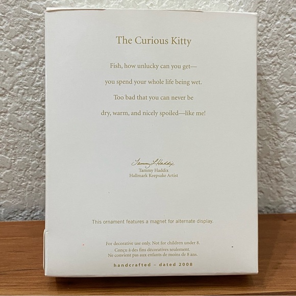 2008 HALLMARK Keepsake The Curious Kitty Fridge Magnet Photo Holder Ornament - Picture 6 of 9